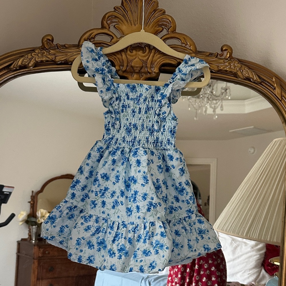Btween size 24 month blue floral nap dress